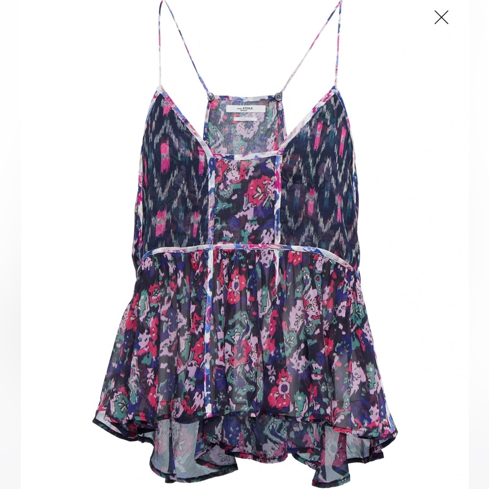 Isabel Marant Etoile Rhetta floral georgette top size 34